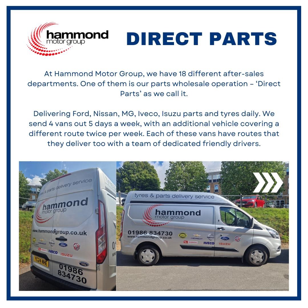 Business to Business Direct Parts delivery